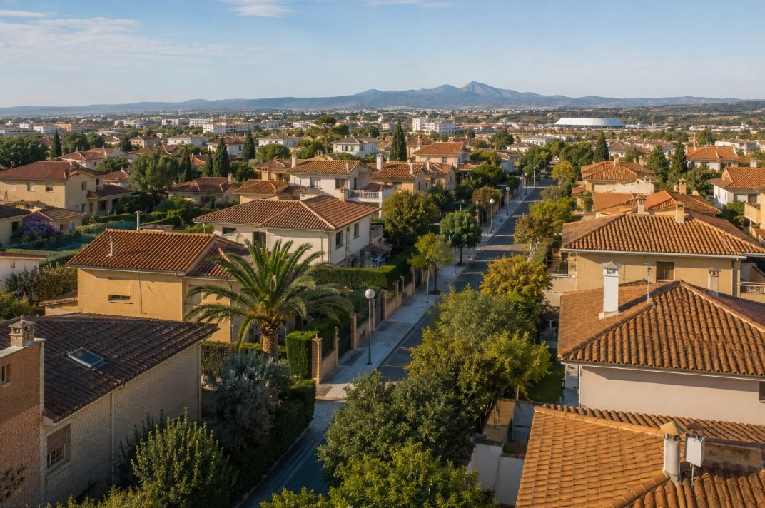 Barrio residencial de Vila-seca con casas de tejado de teja y zonas verdes